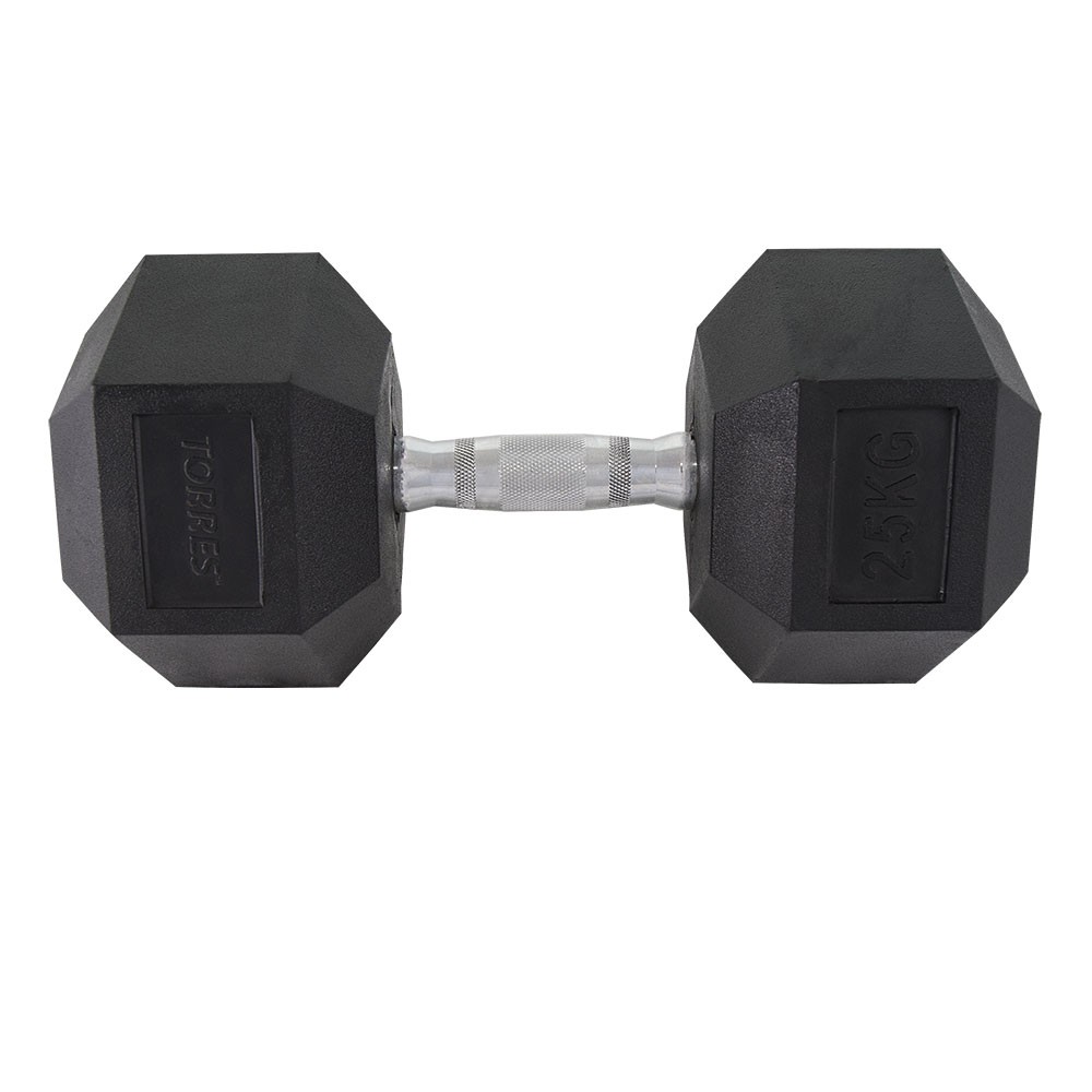 Гантель гексагональная обрезиненная Torres PL51925 25кг