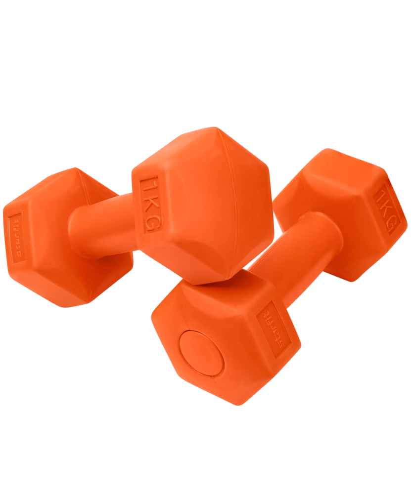 Гантель гексагональная пластиковая BASEFIT DB-305 пара ЦБ-00002242