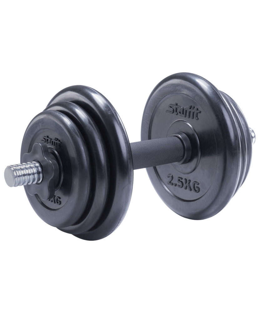 Гантель разборная обрезиненная в коробке Starfit DB-712, 10 кг 