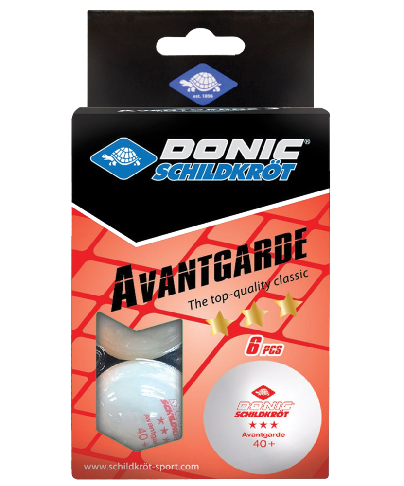 Мяч для настольного тенниса Donic 3* Avantgarde УТ-00019025 белый, 6 шт.