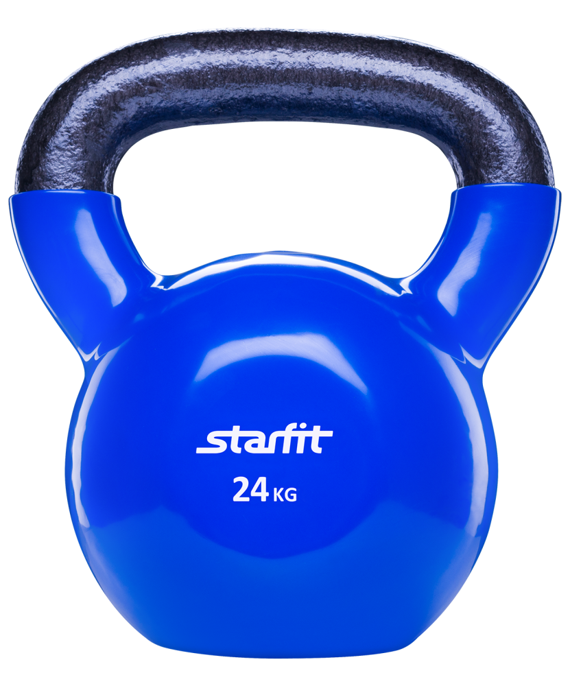 Гиря виниловая Starfit DB-401, темно-синяя, 24 кг