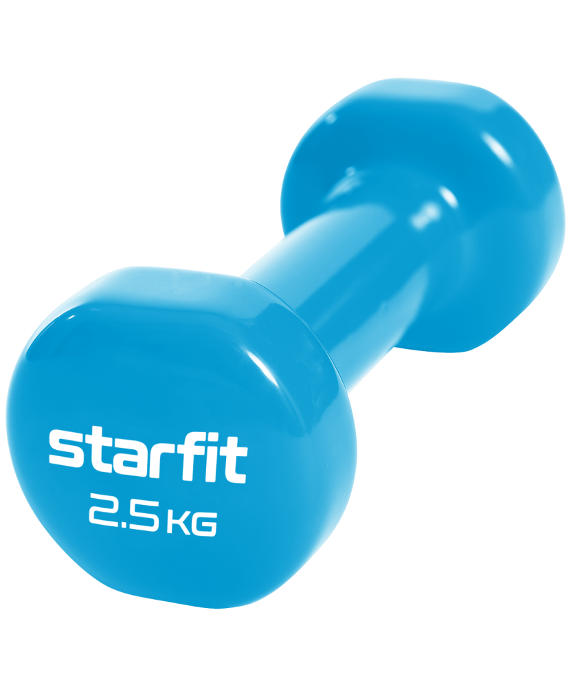 Гантель виниловая Starfit Core DB-101, 2,5 кг, синий