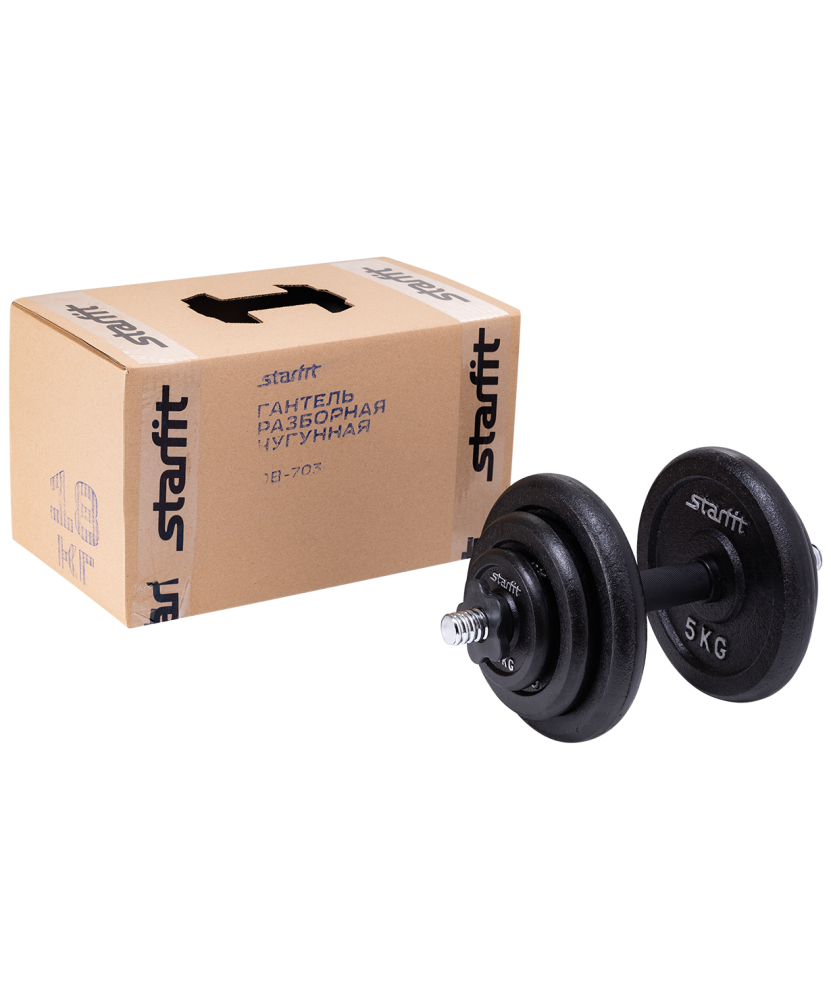Гантель разборная чугунная в коробке Starfit DB-713, 18 кг 
