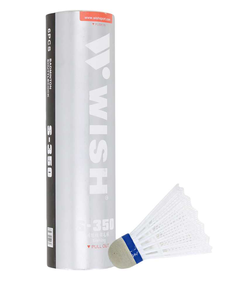Воланы для бадминтона Wish S-350, пластик, 6 штук