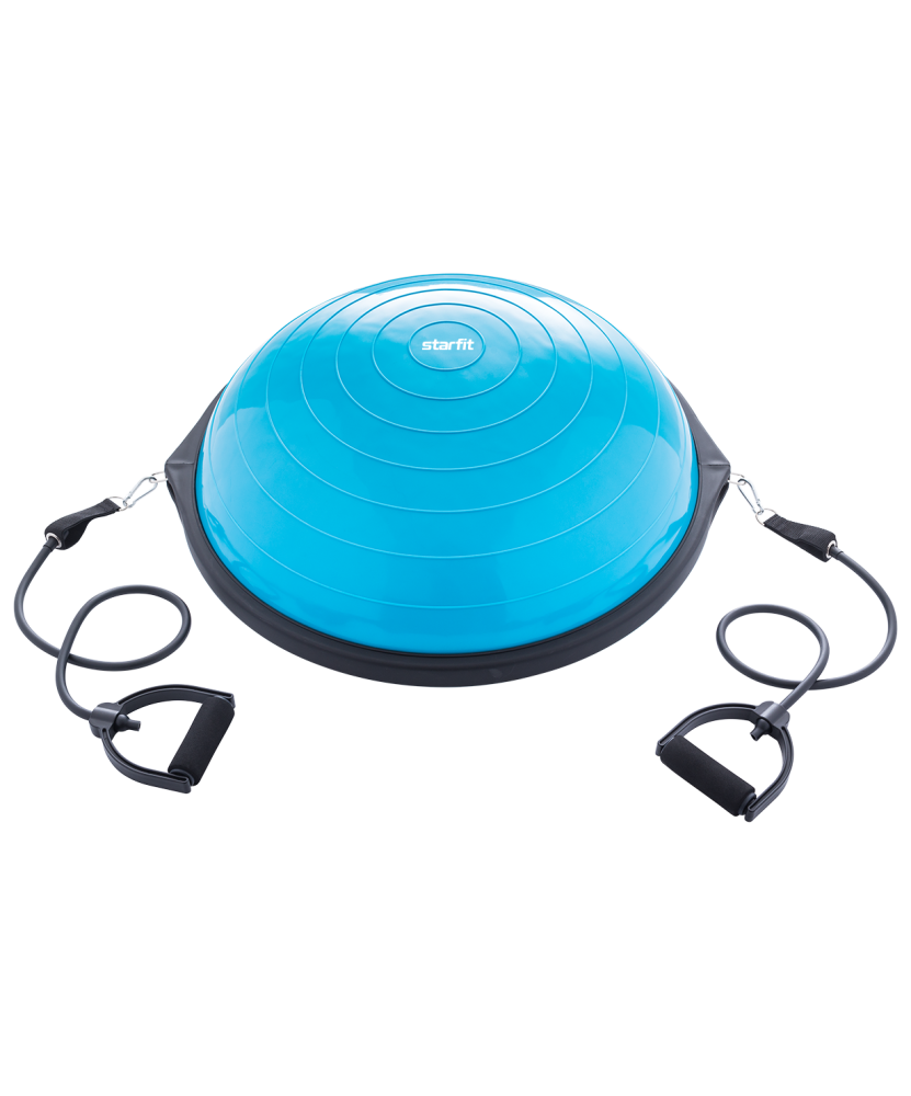 Полусфера "BOSU" Starfit GB-502 с эспандерами, с насосом, синий