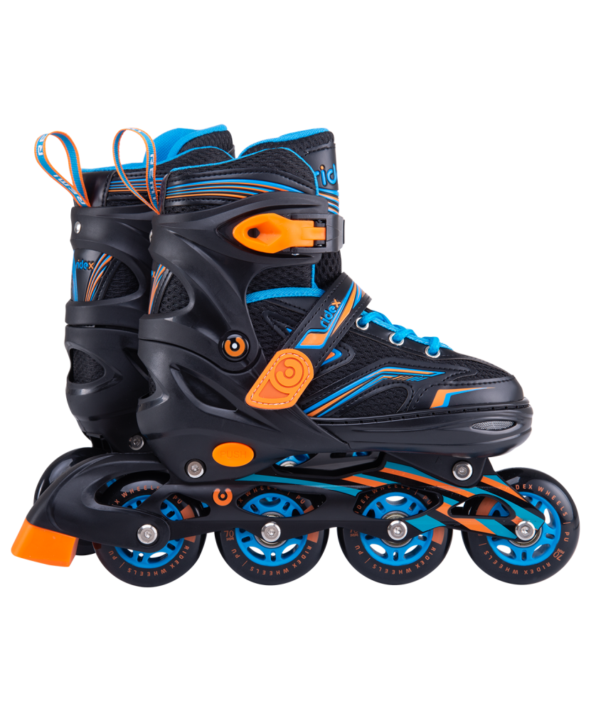 Ролики раздвижные Ridex Remi Orange, алюминиевая рама