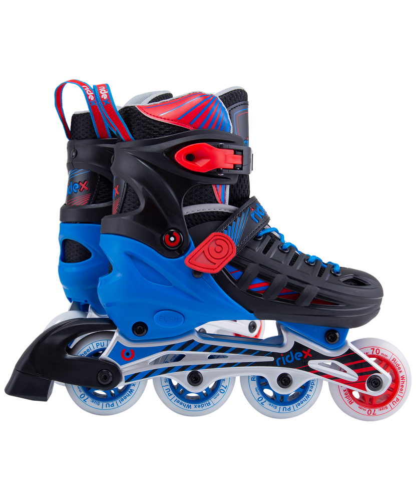 Ролики раздвижные Ridex Twist Red, алюминиевая рама