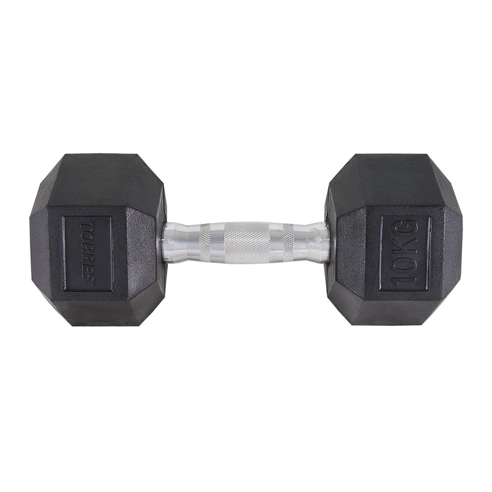 Гантель гексагональная обрезиненная Torres PL51910 10кг