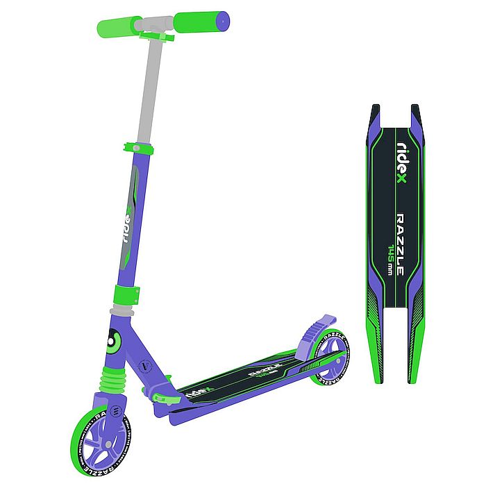 Самокат 2-колесный Ridex RAZZLE 145 VIOLET/GREEN