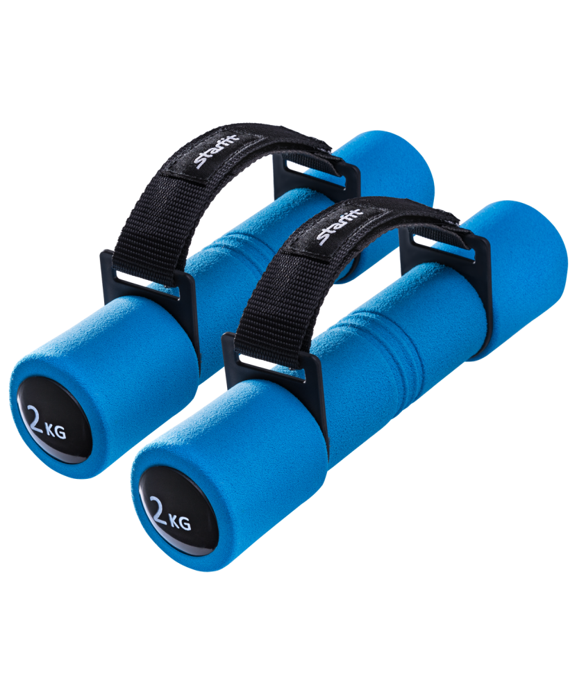 Гантель неопреновая Starfit DB-203 2 кг, синяя 2шт