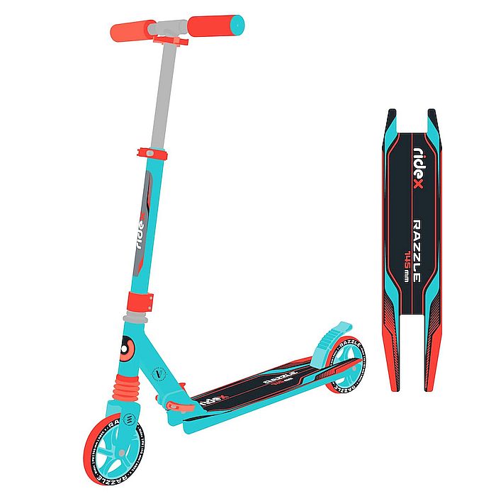 Самокат 2-колесный Ridex RAZZLE 145 BLUE/ORANGE