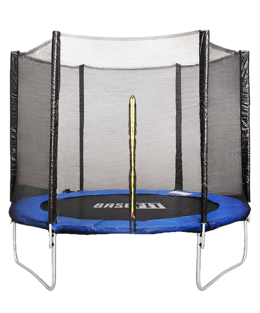Батут c сеткой Basefit TR-201 183 см, синий