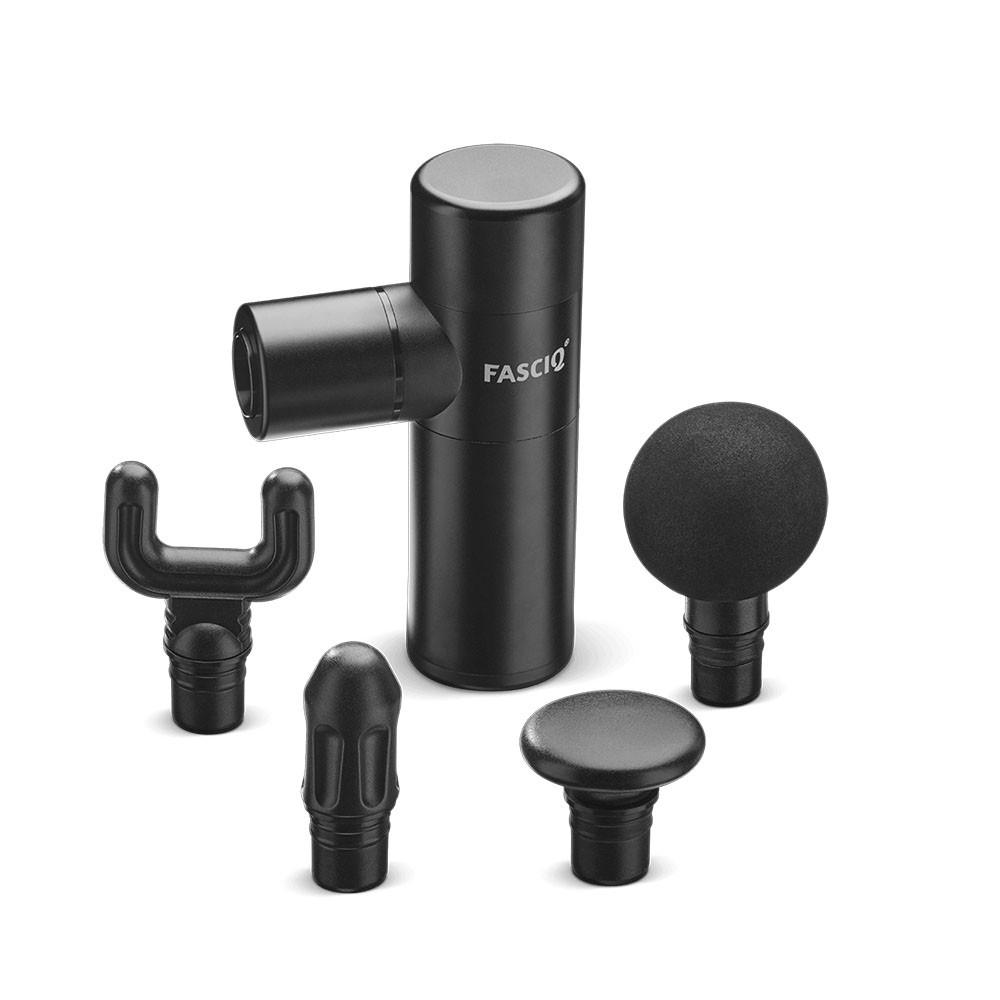 Вибромассажер для спортивного массажа FASCIQ Mini Massage Gun G8, арт.FS62308, насадки в комплекте