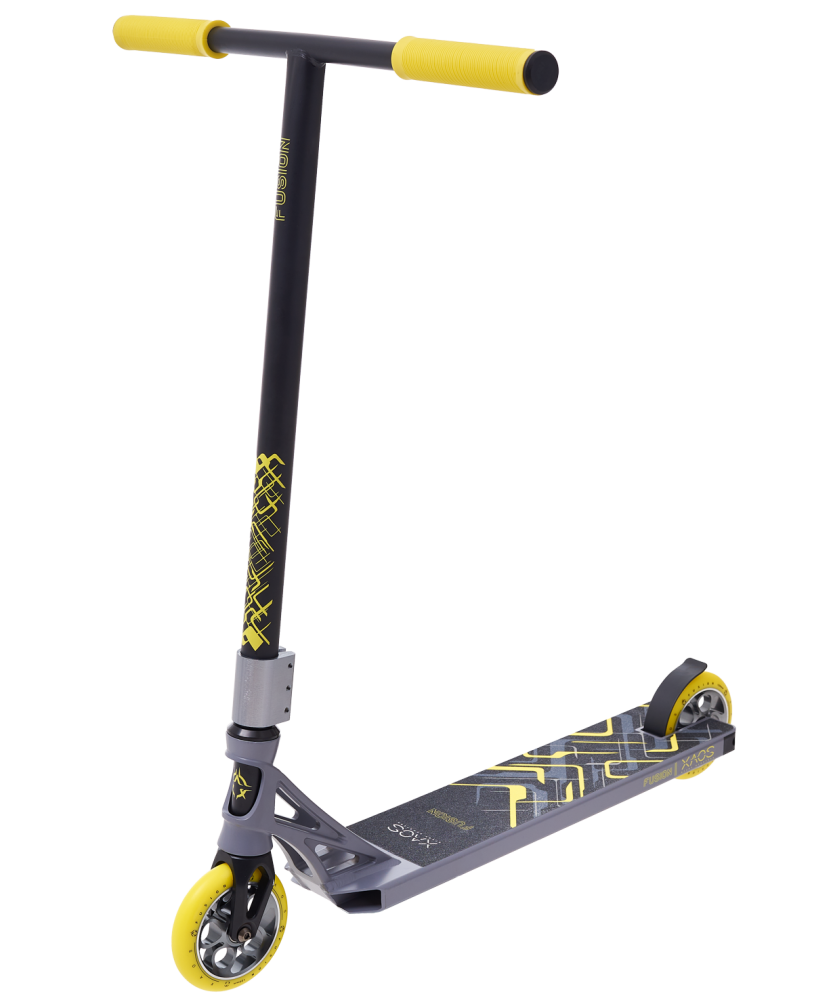 Трюковый самокат XAOS Fusion Yellow 120 мм УТ-00019658