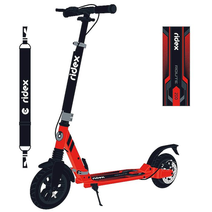 Самокат 2-колесный Ridex ROUTE 200 RED