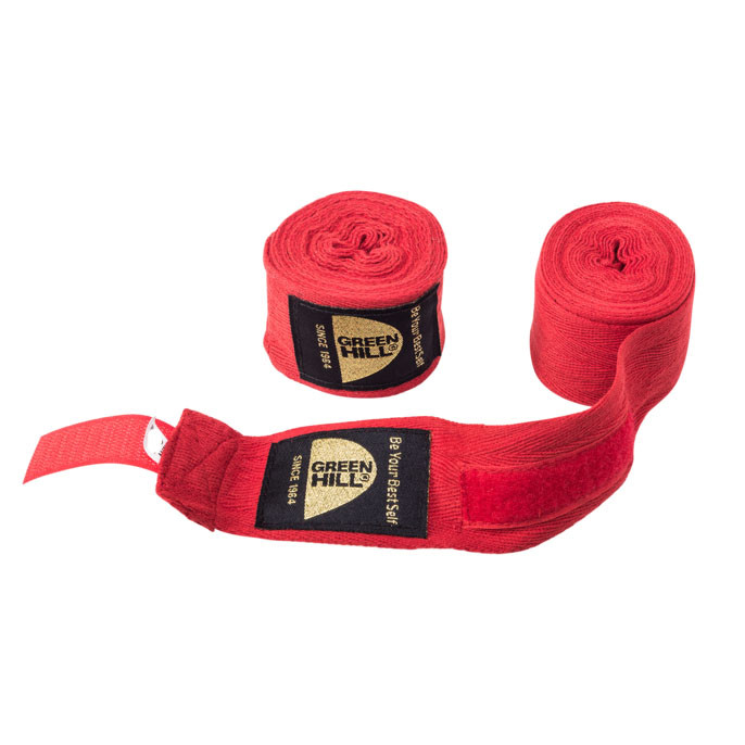 Green Hill Бинты боксерские 3,5м (Красные)