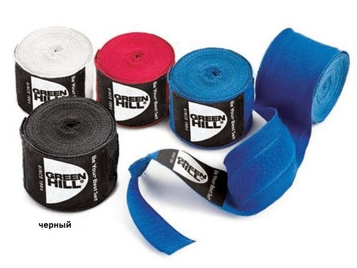 Green Hill Бинты боксерские 3,5м (Черные)