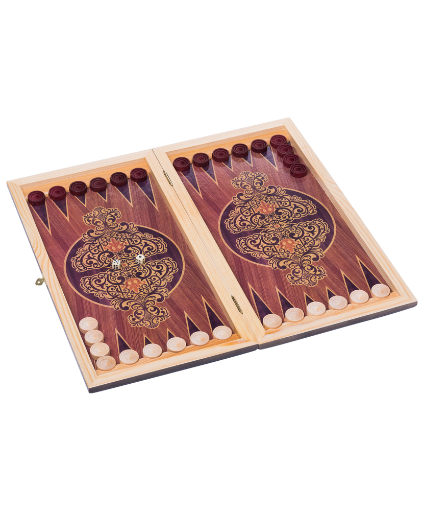 Нарды средние С деревянными шашками, тонированные УТ-00001537