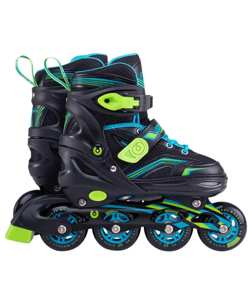 Ролики раздвижные Ridex Remi Green, алюминиевая рама