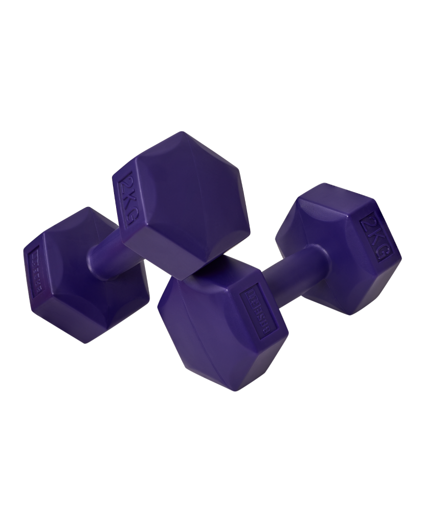 Гантель гексагональная пластиковая BASEFIT DB-305 пара ЦБ-00001559