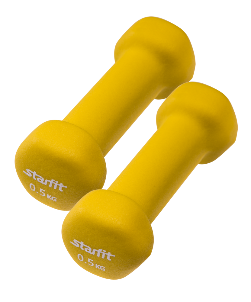 Гантель неопреновая Starfit DB-201 0,5 кг, песочный, 2 шт 