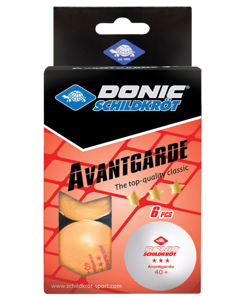 Мяч для настольного тенниса Donic 3* Avantgarde УТ-00019026 оранжевый, 6 шт.