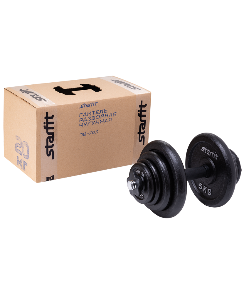 Гантель разборная чугунная в коробке Starfit DB-713, 20 кг 