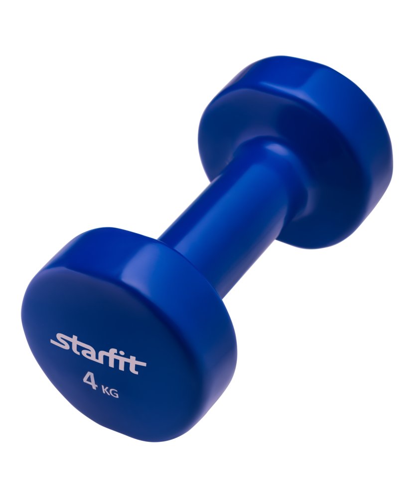 Гантель виниловая Starfit DB-101 4 кг, темно-синяя