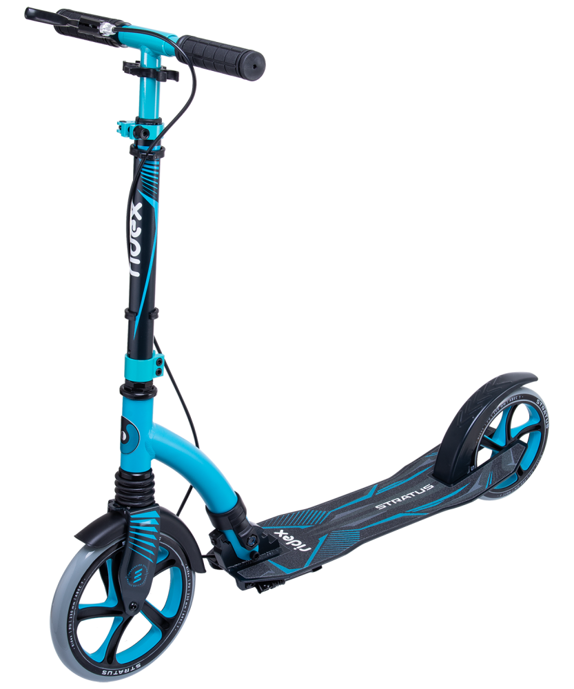 Самокат 2-колесный Ridex Stratus 230/200 мм, ручной тормоз, синий