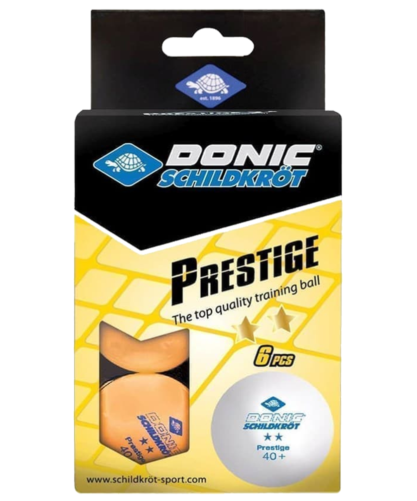 Мяч для настольного тенниса Donic 2* Prestige УТ-00019024 оранжевый, 6 шт.