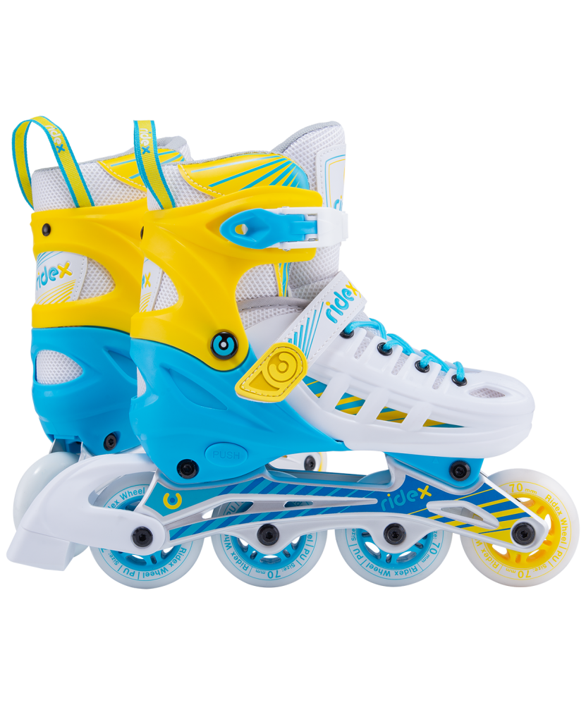 Ролики раздвижные Ridex Twist Yellow, алюминиевая рама