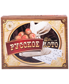 Лото MADE IN RUSSIA 052-11, бочонок деревянный, картонная коробка, коричневый