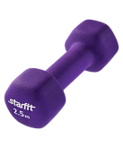 Гантель неопреновая Starfit DB-201 2,5 кг, фиолетовая