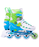 Ролики раздвижные Ridex Twist Green, алюминиевая рама