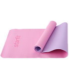 Коврик для йоги и фитнеса Starfit FM-201, TPE, 173x61x0,4 см, розовый пастель/фиолетовый пастель