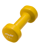 Гантель виниловая Starfit DB-101 2,5 кг, желтая