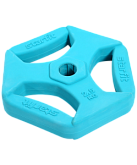 Диск обрезиненный с хватами Starfit BB-205 2,5 кг, d=26 мм, без стальной втулки, бирюзовый