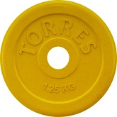 Torres (PL50381) Диск обрезиненный 1,25кг желтый