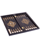 Нарды "Тигры" MADE IN RUSSIA 060-12 средние, 480х240х40 мм, черно-золотой