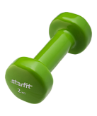 Гантель виниловая Starfit DB-101 2 кг, зеленая