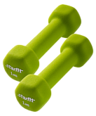 Гантель неопреновая Starfit DB-201 1 кг, салатовый, 2 шт