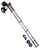 Палки для скандинавской ходьбы Berger Starfall, 77-135 см, 2-секционные, серый/чёрный/белый