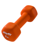 Гантель неопреновая Starfit DB-201 2 кг, оранжевая