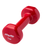 Гантель виниловая Starfit DB-101 1 кг, красная