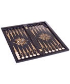 Нарды "Восточная звезда" MADE IN RUSSIA 111-14 большие, 600х300х40 мм, черно-золотой