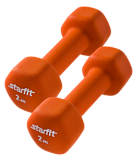 Гантель неопреновая Starfit DB-201 2 кг, оранжевый, 2 шт
