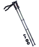 Палки для скандинавской ходьбы Berger Longway, 77-135 см, 2-секционные, чёрный/ярко-зелёный