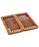 Нарды малые MADE IN RUSSIA сувенирные, кожаные, в чехле