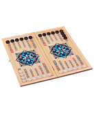 Нарды средние С деревянными шашками, дубовые, цветной рисунок УТ-00003308