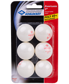 Мяч для настольного тенниса Donic-Schildkrot 3* Avantgarde, белый, 6 шт.